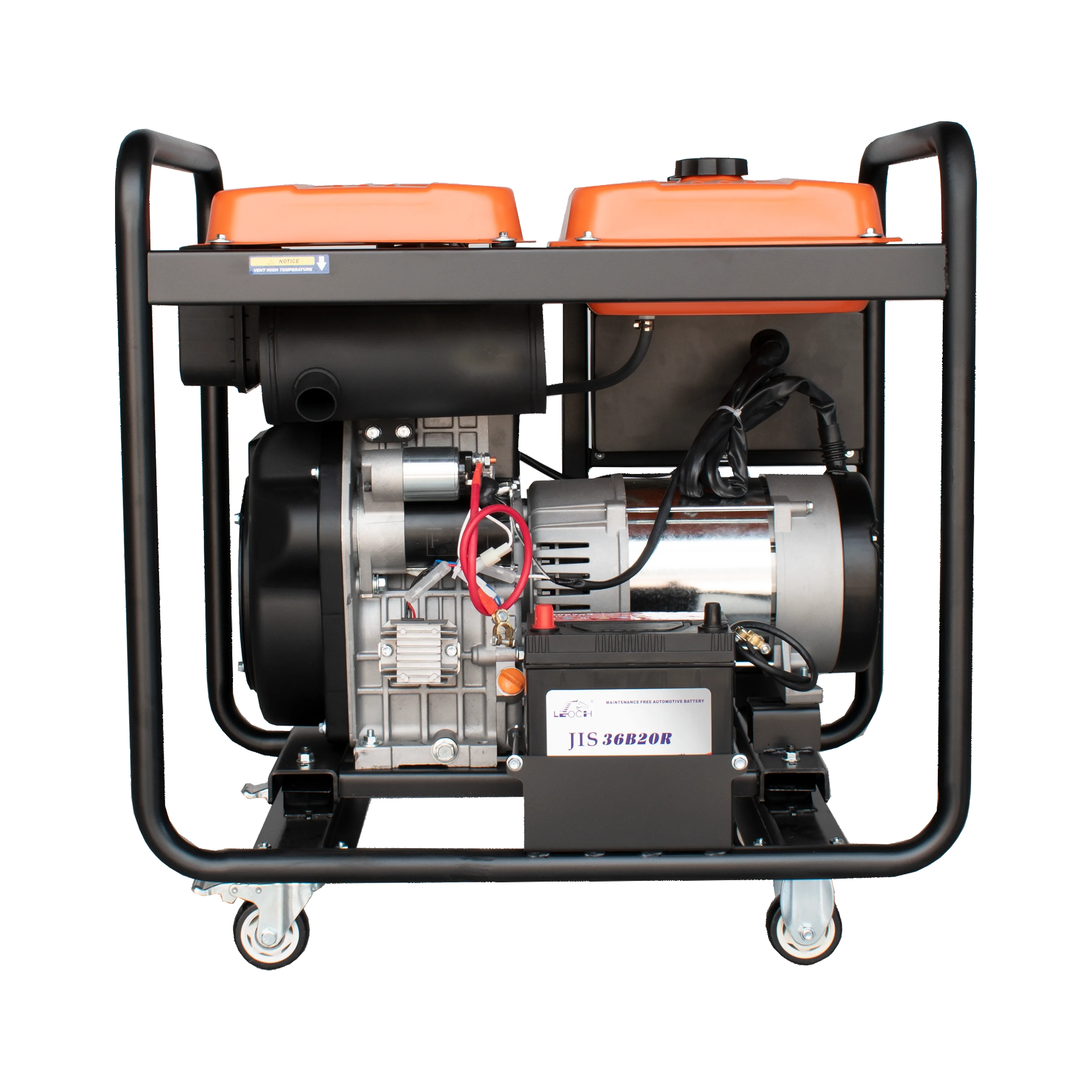 Silent Design GDD11000es-T Generator with Large Muffler Low Noise 3 Phase 14HP  Start Power Station