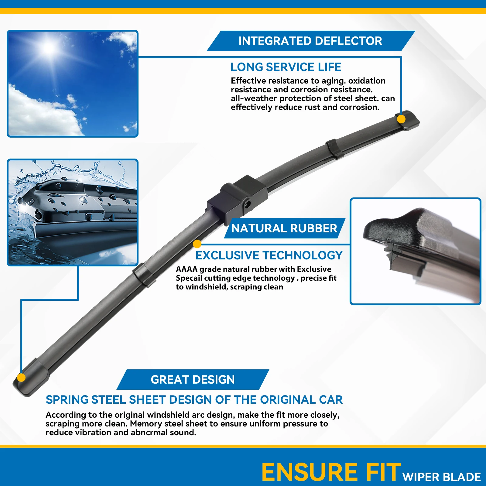Windshield Windscreen Wiper Blades For Ford Focus MK 2 2004 2005 2006 2007 2008 2009 2010 2011 Front Window Wiper Car Accessory