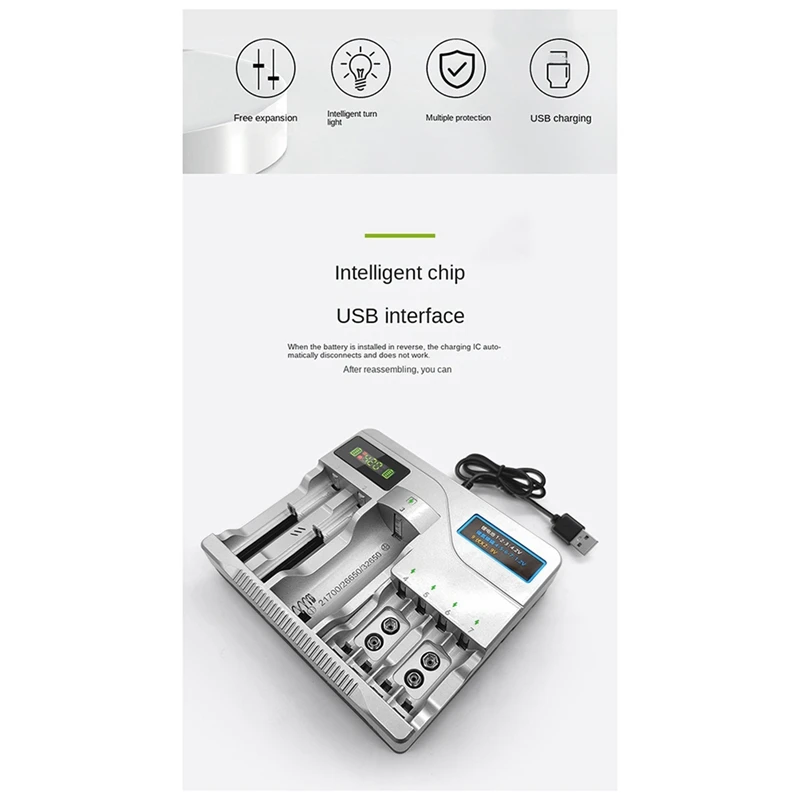 RISE-18650 Rechargeable Battery USB Charger For 18650 3.7 Rechargeable Lithium Battery