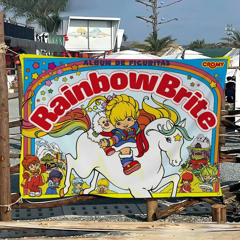 Rainbow Brite Red Butler TV Retro Flags Multiple Choice Living Studio Booth Interior Decoration Banner