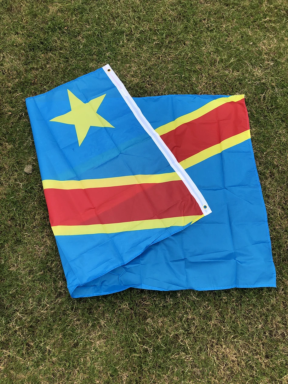 Zwjflagshow Flagge Kongo demokrat ische Republik der Kongo Flagge Polyester hängen Banner 3x5 ft National flagge Home Decoration Flagge