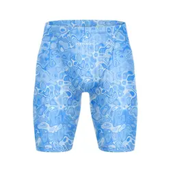 New Men Swim Jammer Swimming Trunks Professional Swim Surf Trunks Summer Beach Lycra Quick Dry Uv Protection Gym Tights Shorts