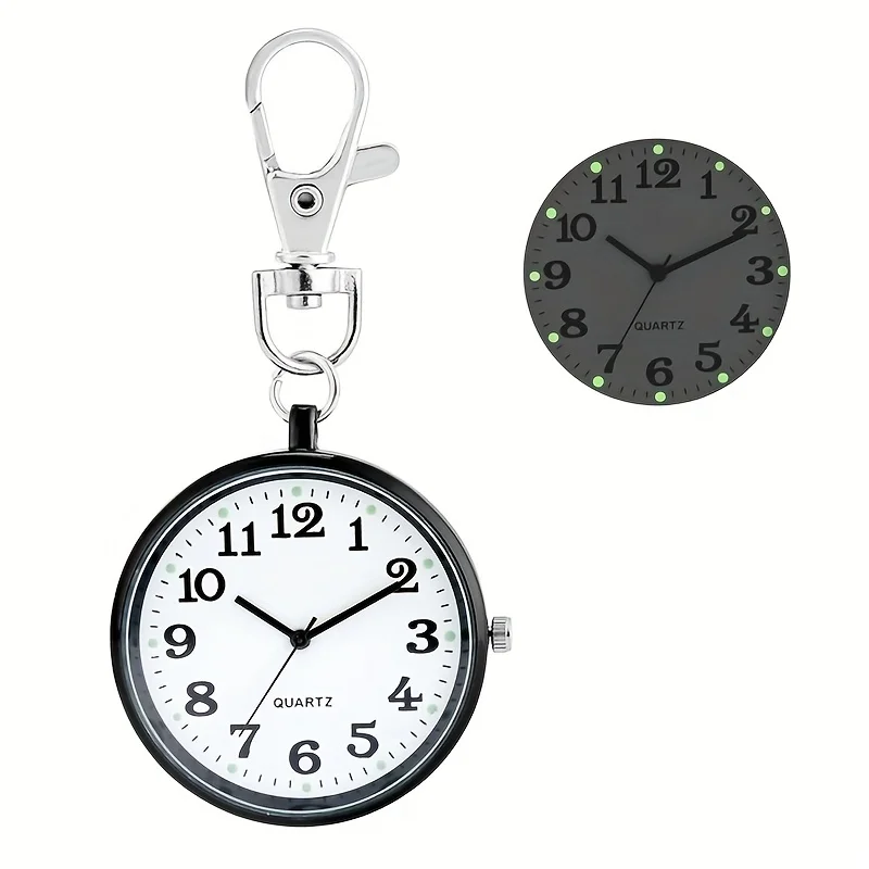 New Tiny Cute Quartz Pocket Watch with Keyring Men Women Mini Quartz Watch for Nurses Doctors Simple Students Watch Child Gift