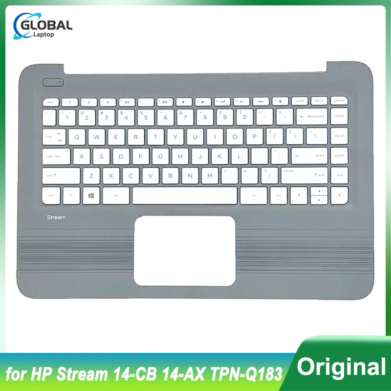 

Original New US Keyboard for HP Stream 14-CB 14-AX TPN-Q183 Laptop Palmrest Upper Cover Top Case Replacement keyboard 933583-001