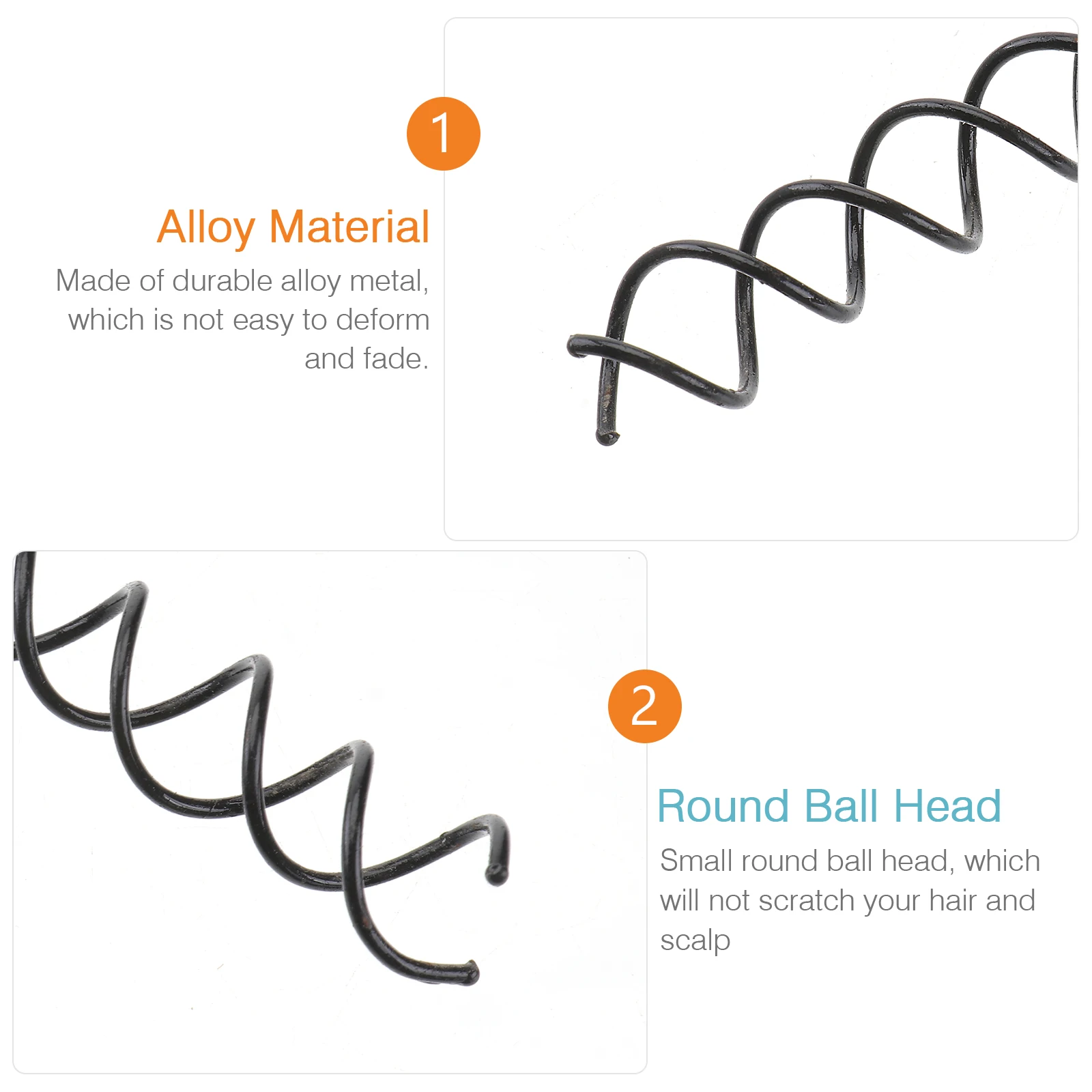 

10pcs Hairpins Coil Spiral Ladies Bridal Clips Wedding Party Prom Accessory Easy to Use Short Hair Updo Braid Bun