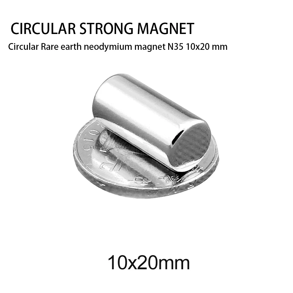 2-50PCS Strong Neodymium Magnets 10x20mm Round N35 Powerful Magnet Strong Magnetic Disc Rare Earth Magnet 10mm X 20mm 10*20mm