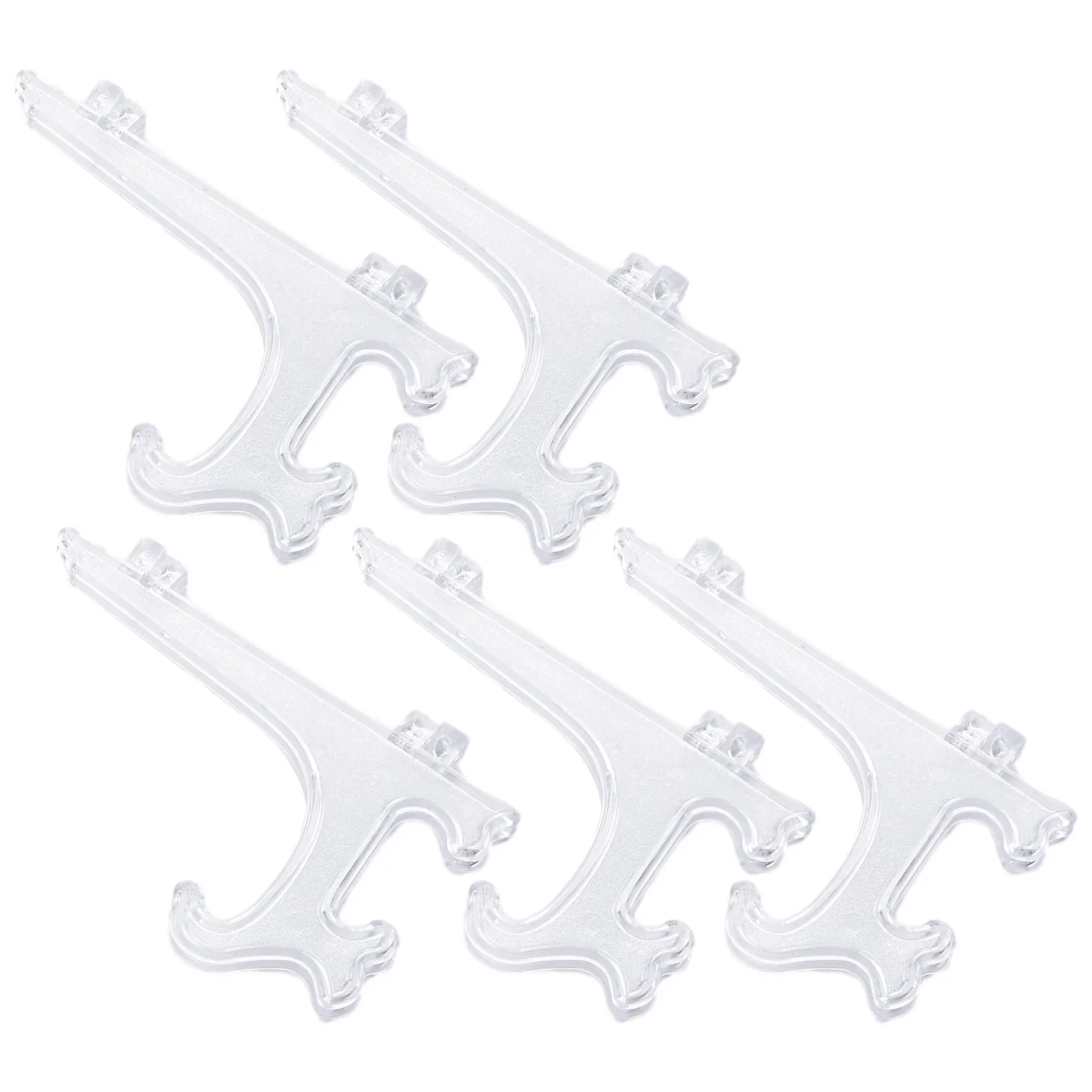 Espositori per ufficio Ornamenti Immagine Piatti in plastica da 3/5 pollici 5 pezzi Staffa da tavolo per camera Carte trasparenti Scrivania pieghevole