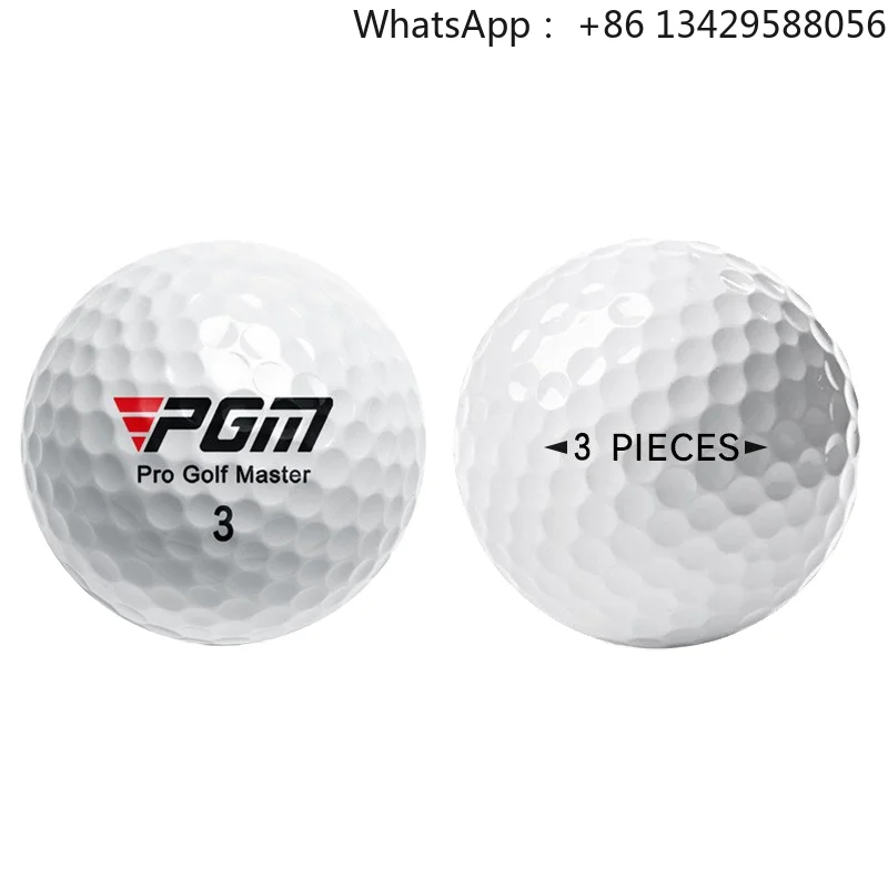 PGM Factory Direct High Elasticity White Golf Balls 42.6mm Three-Layer Competition Surlyn Core 392 Dimples 44g Custom Packaging