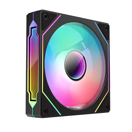 Imagen 2 del producto ICE Whale Prism 4 PRO ventilador con cubierta de PC 120mm ARGB efecto de luz de espejo cíclico PWM 800-1800RPM ventilador enfriador de CPU