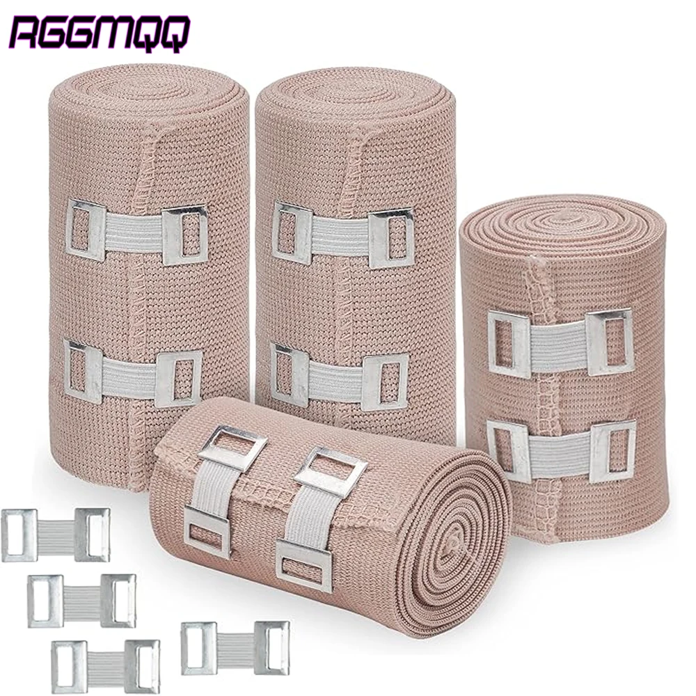 Wrist Wrap Support - 4 Rollen Elastische Compressiebandage met Clips