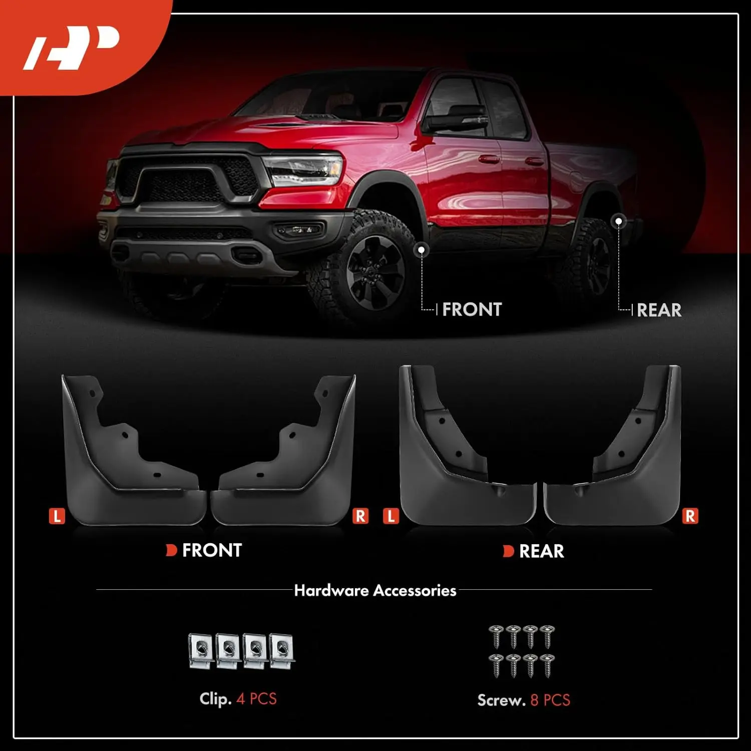 4PCS Mud Flaps for Ford EcoSport 2018-2022 Front Rear Splash Guards