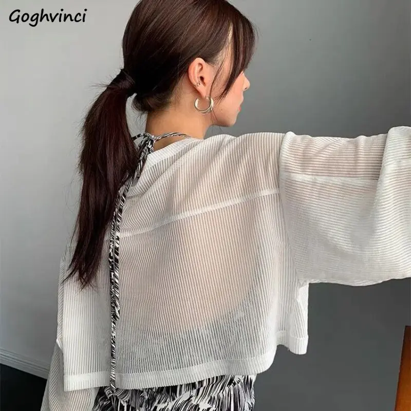 

Cardigans Women Summer Hot Sale Thin Sun-proof Trendy Korean Style Cropped Breathable All-match Tender Female New Leisure Cozy