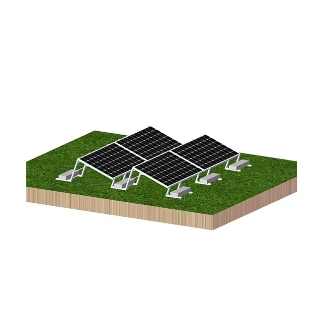 6005-T5 Aluminum Adjustable PV Support Bracket, Open Field Ballast Solar Panel Rack Accessories, Anti-Corrosion Parts for Outdoo