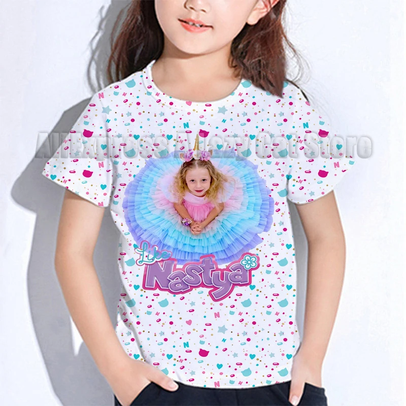 Wie Nastya Kinder T-Shirt Kind Kawaii Junge Mädchen Freizeit kleidung Anime Cartoons Geburtstags geschenk T-Shirts T-Shirts Tops