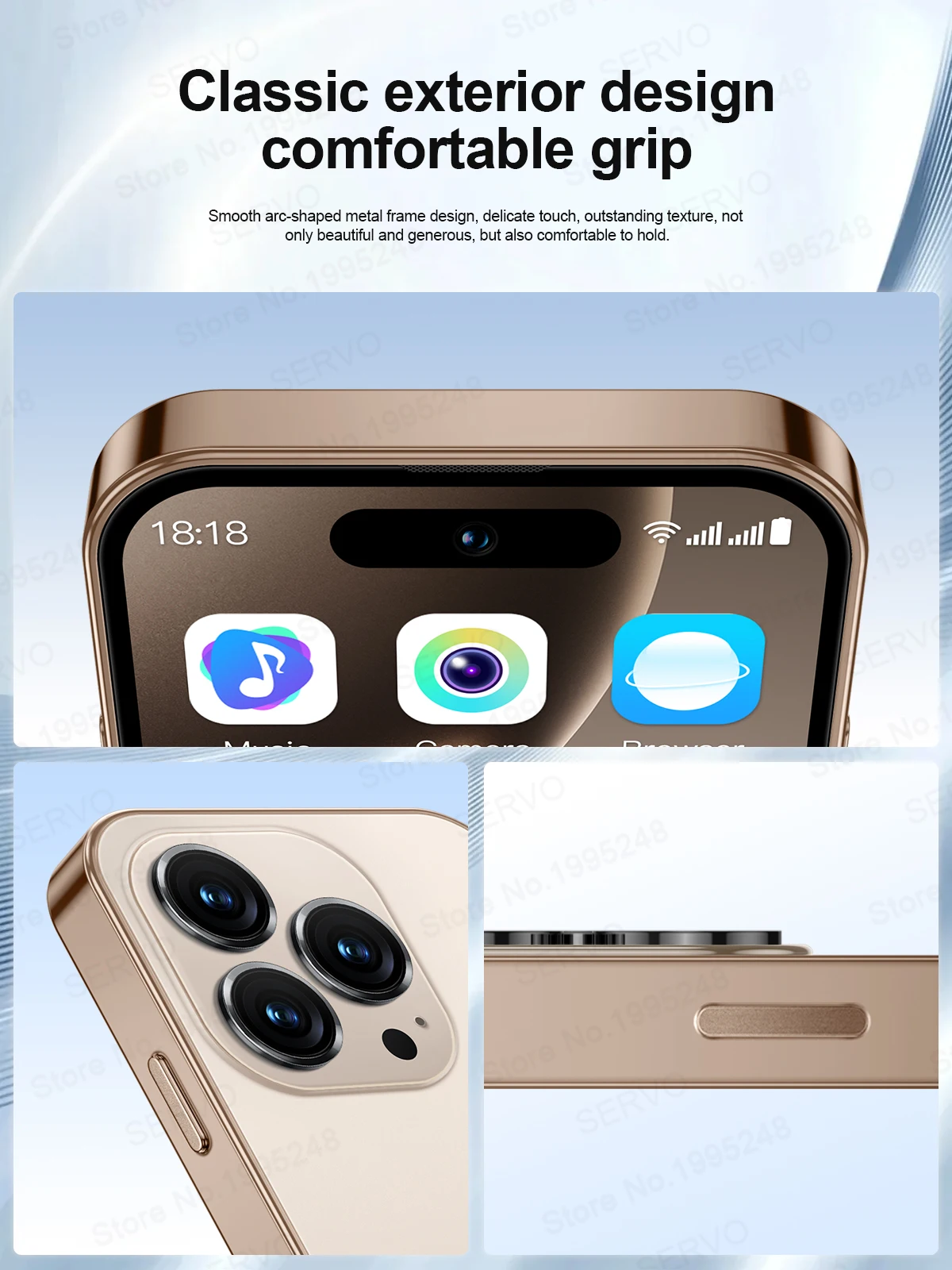 SERVO S16 Mini 4G LTE Smartphone Android 12 Dual SIM 16GB/64GB ROM Facial Unlock WiFi GPS Play Store Pocket Small Mobile Phone