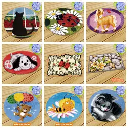 Latch Hook Rug Kits Set For Needlework Carpet Embroidery Latch Hook Rug Kit Klink Haak Tapijt Animal/Cartoon Style Carpet Smyrna
