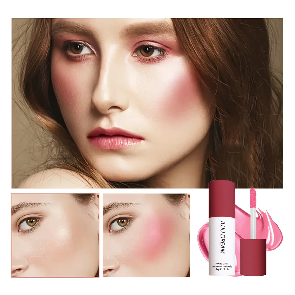 6 Color Highly Pigmented Matte Liquid Blush Long Lasting Non Fading Smooth Festival Stage Makeup Blush