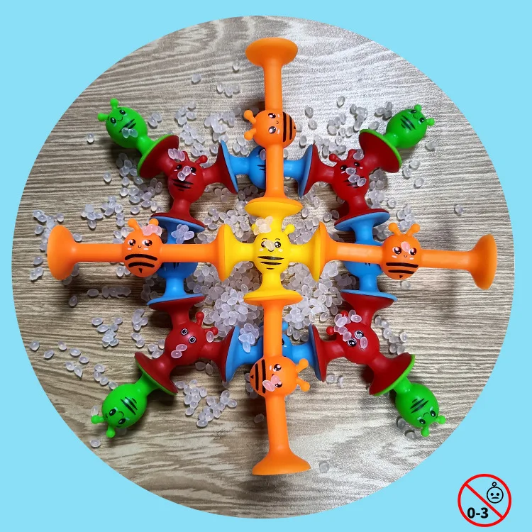 Bienen-Saugnapf-Spielzeug, weiche Bausteine, Pop-Sauger, kleines Wurf-Dart-Set, interaktives Eltern-Kind-Spiel, Geschenk für Kinder – Detail 8