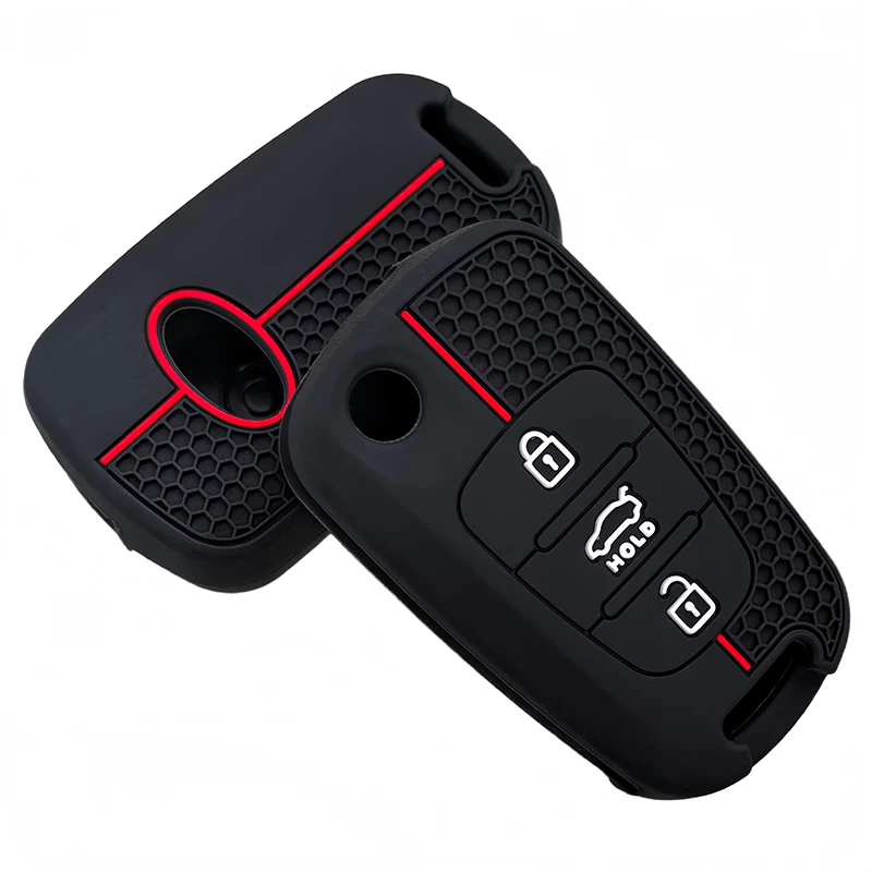 Silikon-Schlüsselhülle für Hyundai ix20 i30 ix35 i20 i30 Veloster für Kia Rio Sorento Ceed Sportage Soul Venga Picanto