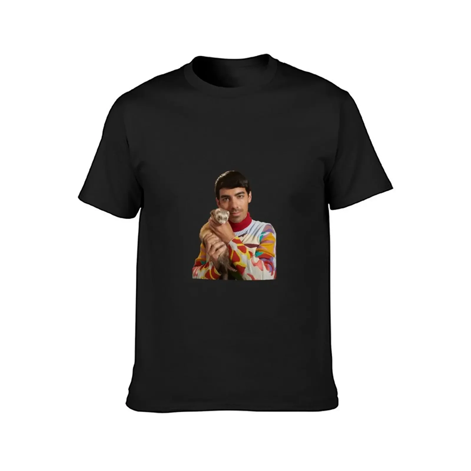 Joe Jonas + a Ferret T-Shirt kawaii clothes summer top mens t shirt graphic