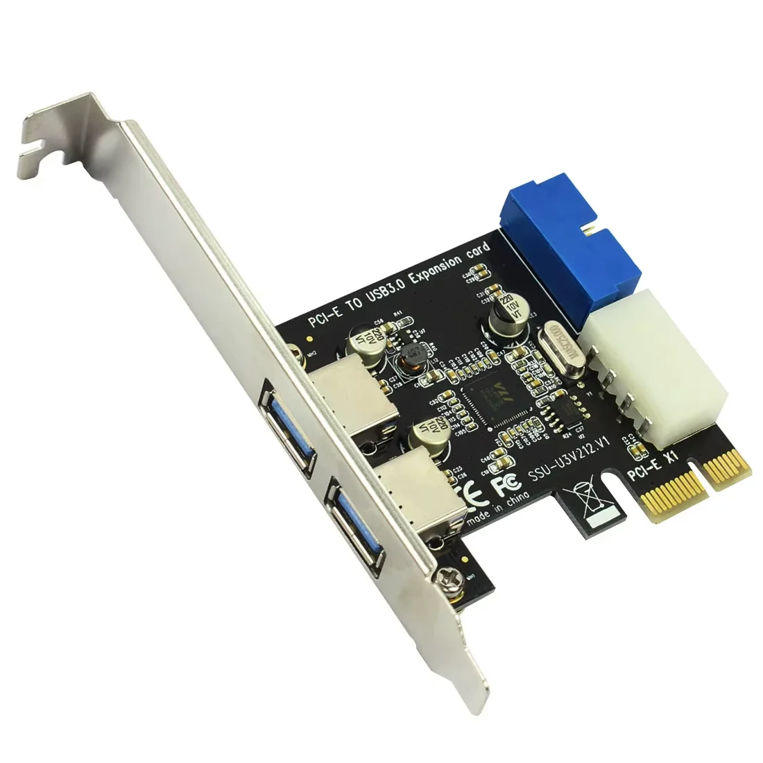 

USB3 PCI Express Adapter PCI E to USB 3.0 20pin Converter Controller PCIe x1 USB 3 0 2 Ports Adapter USB3.0 PCI-e Expansion Card