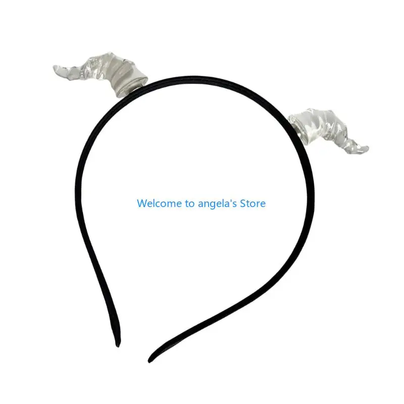 X4YC Eye-catching Handmade Devil Horn Hairband Anime Party Dark Costume Supplies