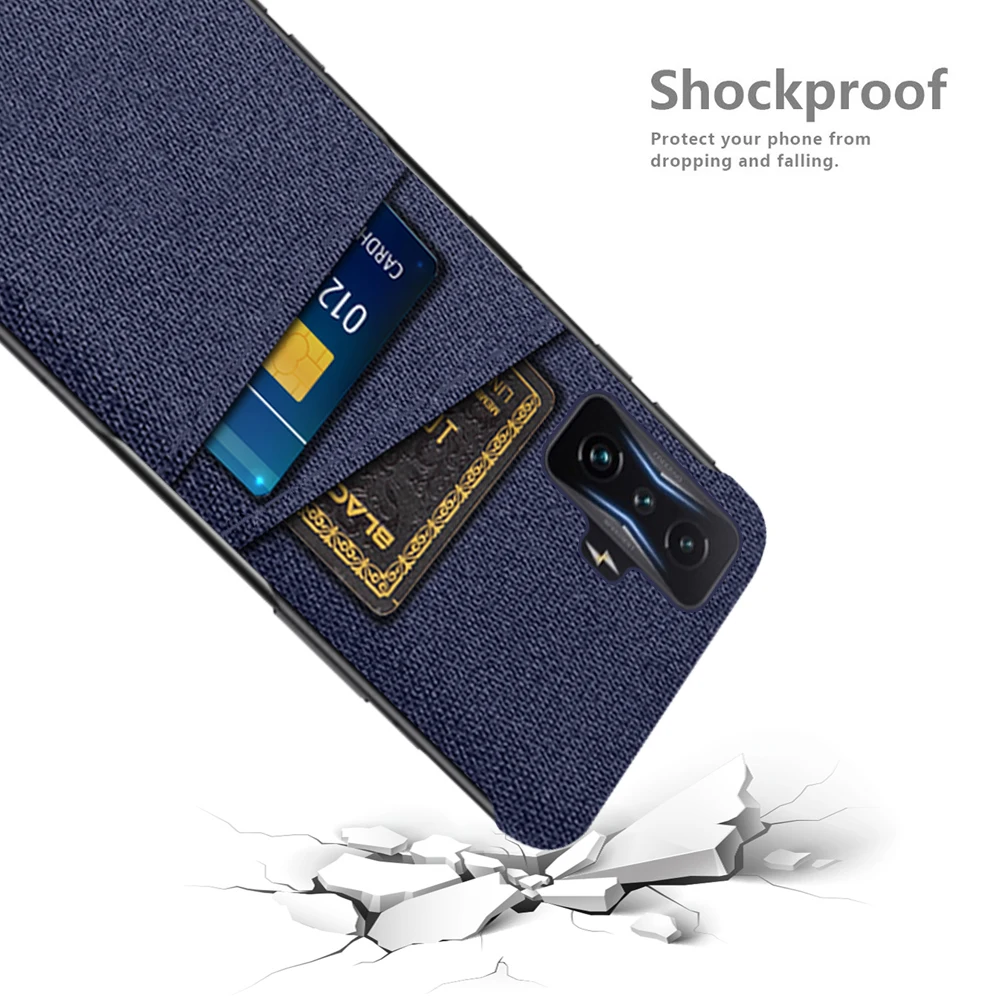 F4 GT For Xiaomi Poco F4 GT Case Luxury Fabric Dual Card Cover For Poco Poko Pocco Little F4GT F 4 GT 4GT F4 GT 5G Global Coque