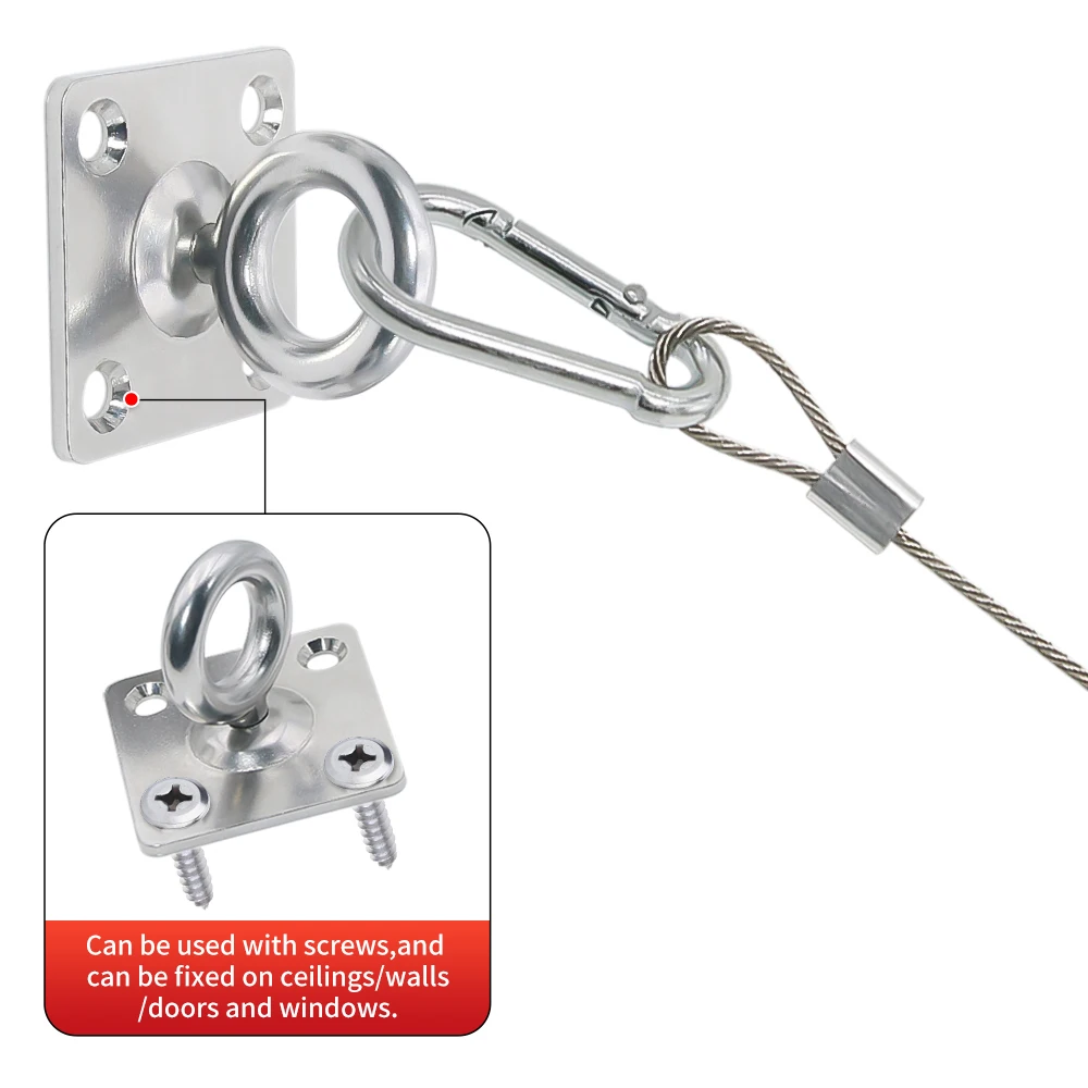 Picture 6: 2/4/6PCS 304 Stainless Steel Ceiling Suspension Hooks, Circular Hooks Suitable for Ceiling/Wall Suspension