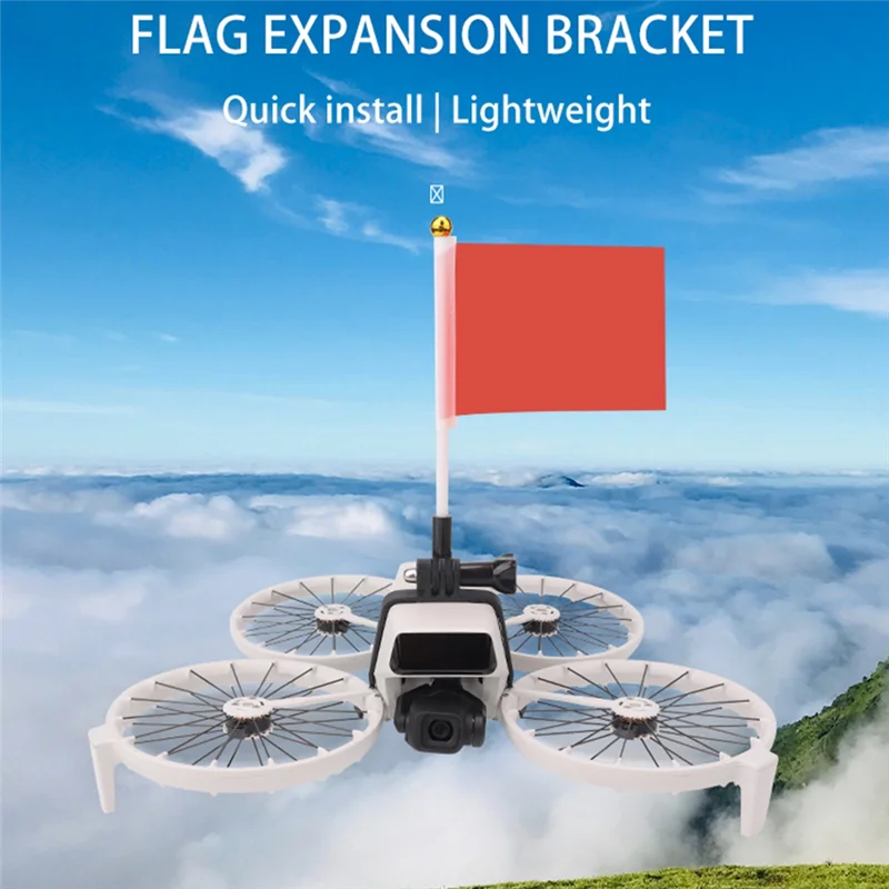 확장 마운트 드론 액세서리-POS가 포함된 DJI FLIP용 플래그가 있는 드론 상단 확장 브래킷 홀더