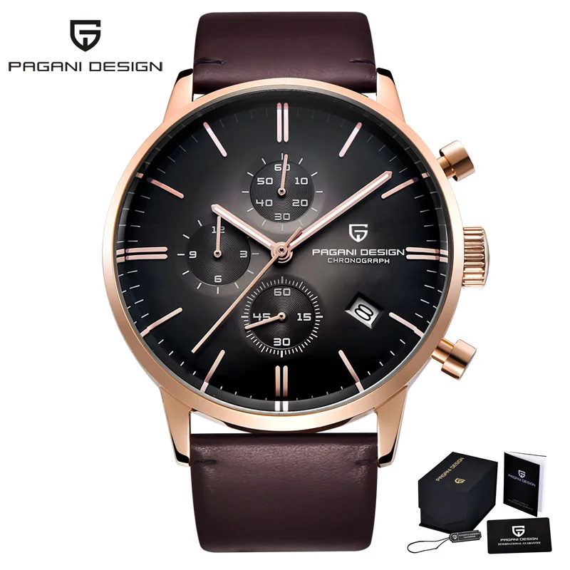 Men's Multi-Functional Quartz Watch with Sapphire Glass