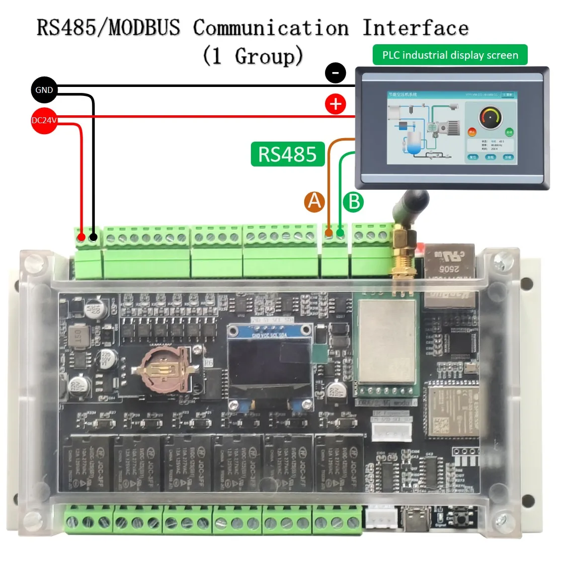Image 5: La carte relais ESP32-S3 ER6 LORA IIC comprend ESPhome et ARDUINO IDE RS485/RS232/0-10V et entrée 4-20ma, support d'affichage OLED MQTT