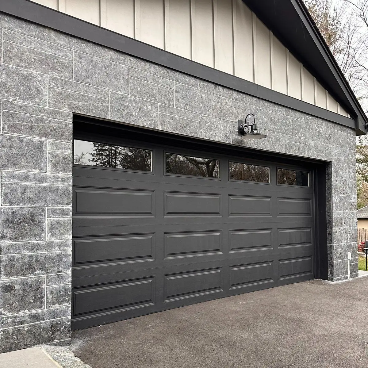 

High Security System Aluminum Alloy Frame Hurricane Resistant Garage Doors for House Garage Heat-insulation Garage Doors