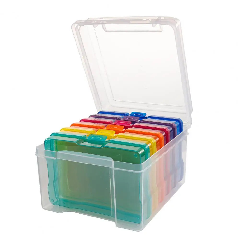 Memory Preservation Box Storage Box Compact Transparent Photo Storage Cases with Strong Load-bearing Capacity Portable for Craft