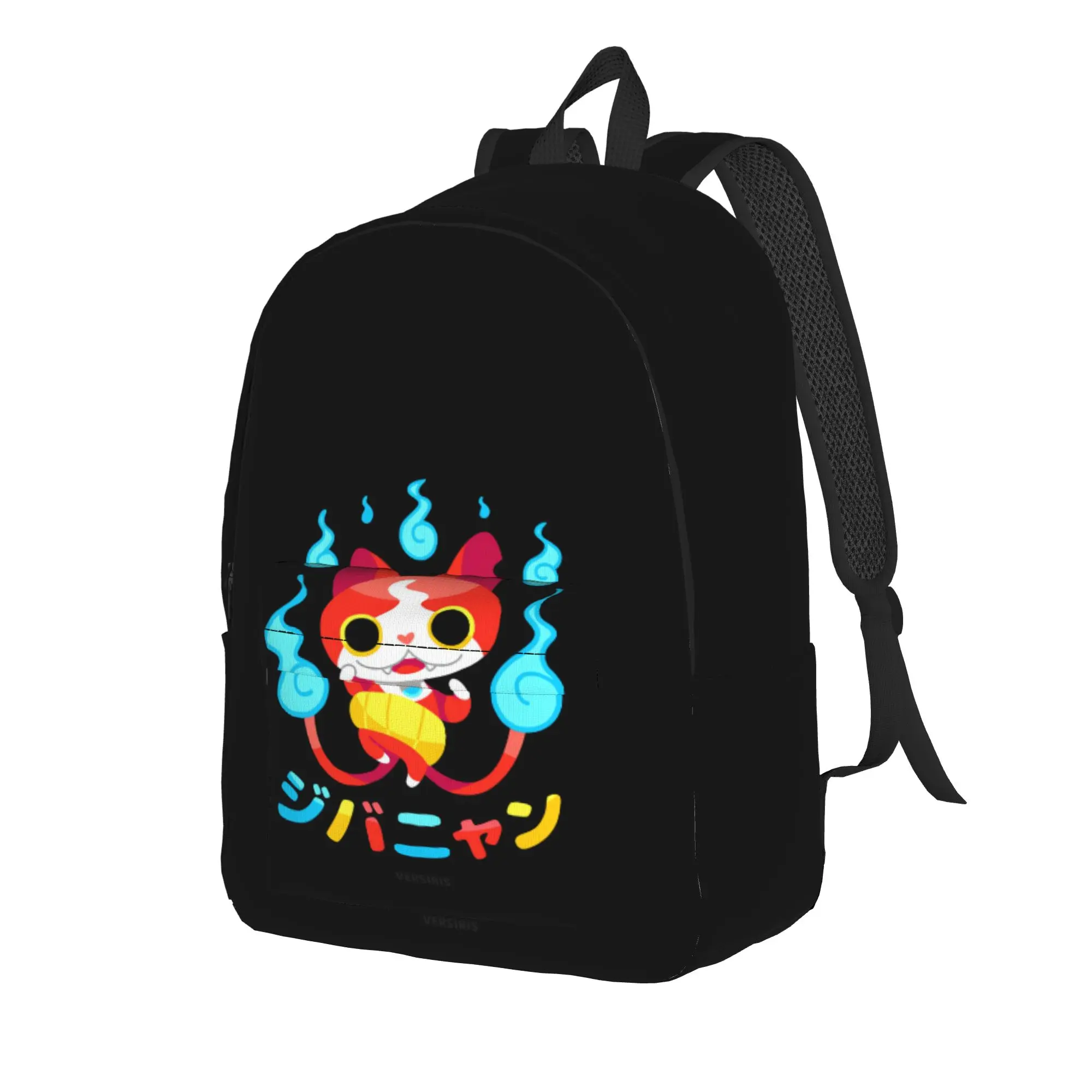 Yokai Watch Jibanyan 2 Backpack  Female Polyester University Backpacks Lightweight Cute School Bags Rucksack