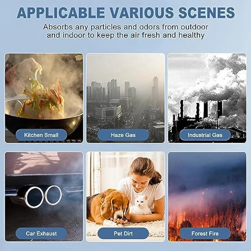 مجموعة فلاتر بديلة مكونة من 6 قطع للإثراء النقي ®   مجموعة فلاتر تنقية الهواء المحمولة الصغيرة من بيورزون