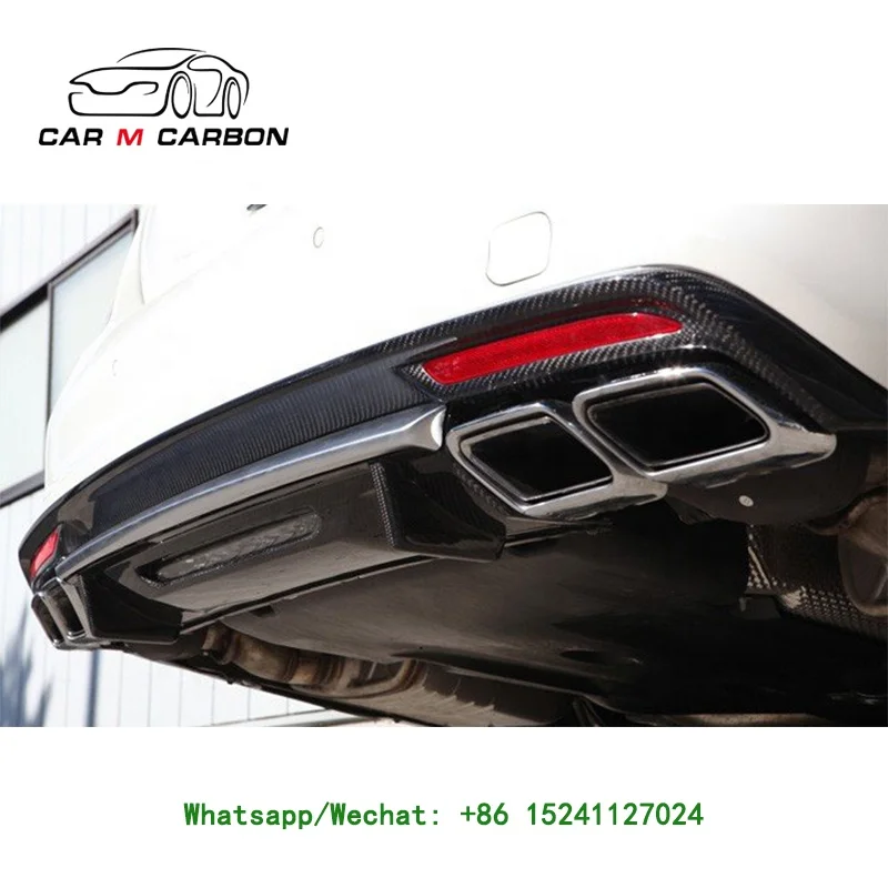 

STLFSTLFS CLASS Bumper Lip Carbon Fiber 2014~2017 Year Car Rear Diffuser for S-Class W222 S63/S65 KF OEM STYLE