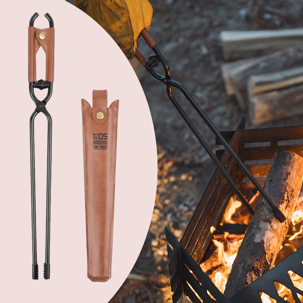 lightweight-outdoor-burning-fire-poker-camping-picnic-burning-thicker-steel-tube-corrosion-resistant-high-temperature-tongs