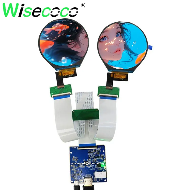 

Wisecoco 3,4 дюйма круговой дисплей 800x80 0 LCD круглый экран двойная панель MIPI 60 Гц плата драйвера