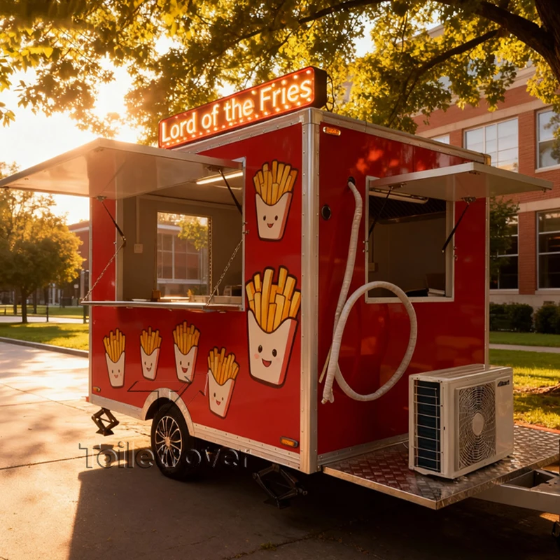 

Usa Standard Luxury Taco Food Truck Charcoal Bbq Hot Dog Roasted Chicken Shawarma Fast Food Truck Trailer With Full Kitchen