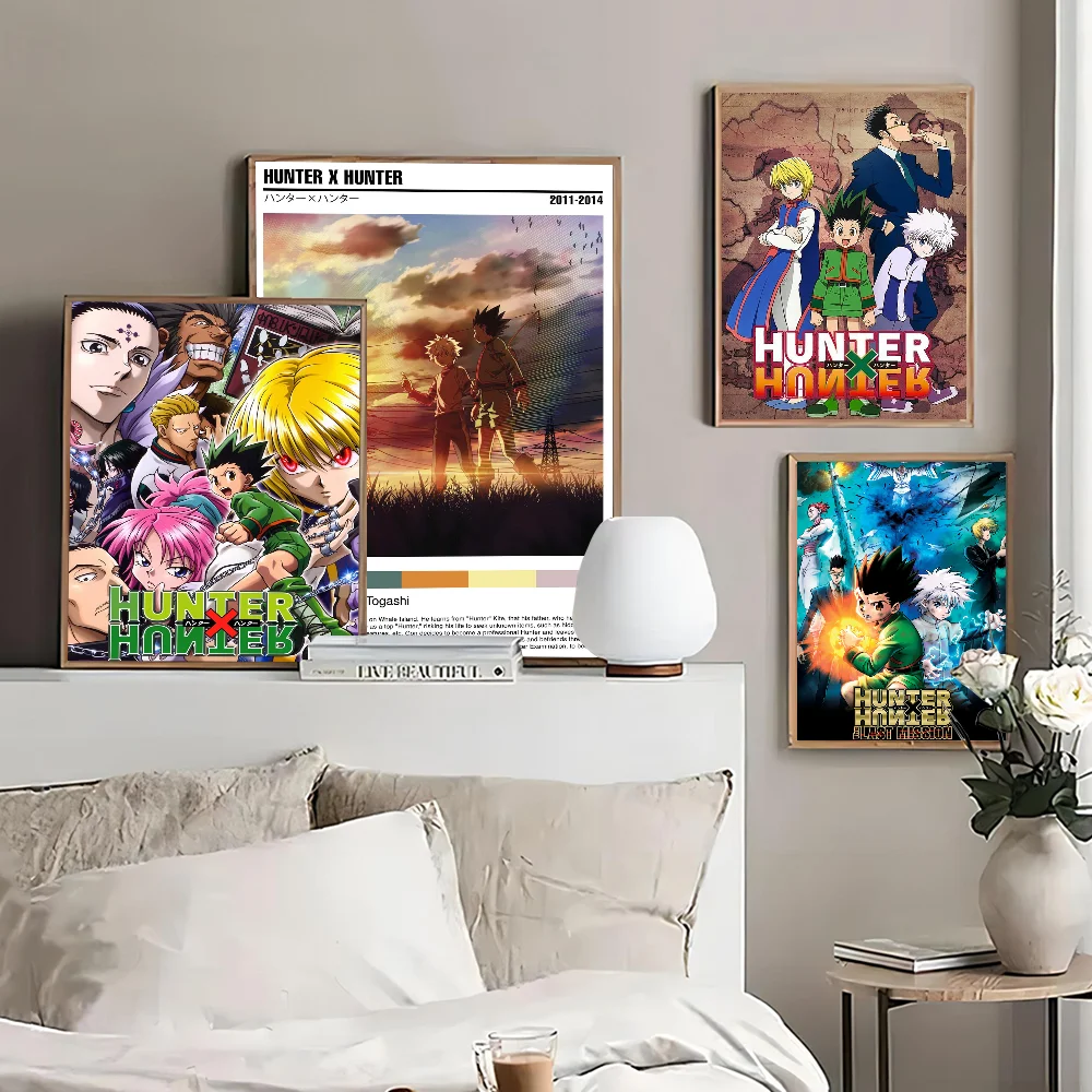 

Hunter X Hunte Anime Poster Self-adhesive Art Poster Whitepaper Prints Posters Artwork Aesthetic Art Wall Painting