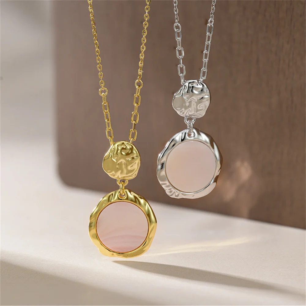 

Корейское серебряное ожерелье S925 Queen Conch, французский кулон в стиле ретро, нишевое высококачественное женское колье с воротником для подруги