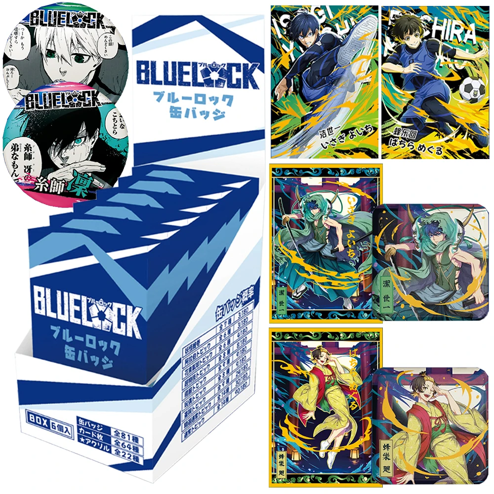 Blue Lock Japanese Youth Sports Anime Protagonist Isagi Yoichi Bachira Meguru Limited Edition Character Card Exquisite Badge Toy