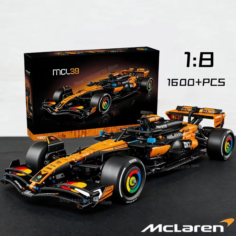 

2026 NEW Technical Classic Performance 1675Pcs Orange MCL39 Sports Car Building Blocks MOC DIY Assembly Model Set Boys Toy Gifts