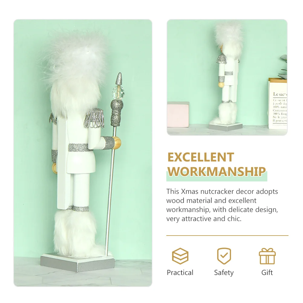 

Wooden Nutcracker Christmas Elk Ornament Delicate Design Xmas Party Tabletop Home Decor Festive Decoration Nutcracker Figurines