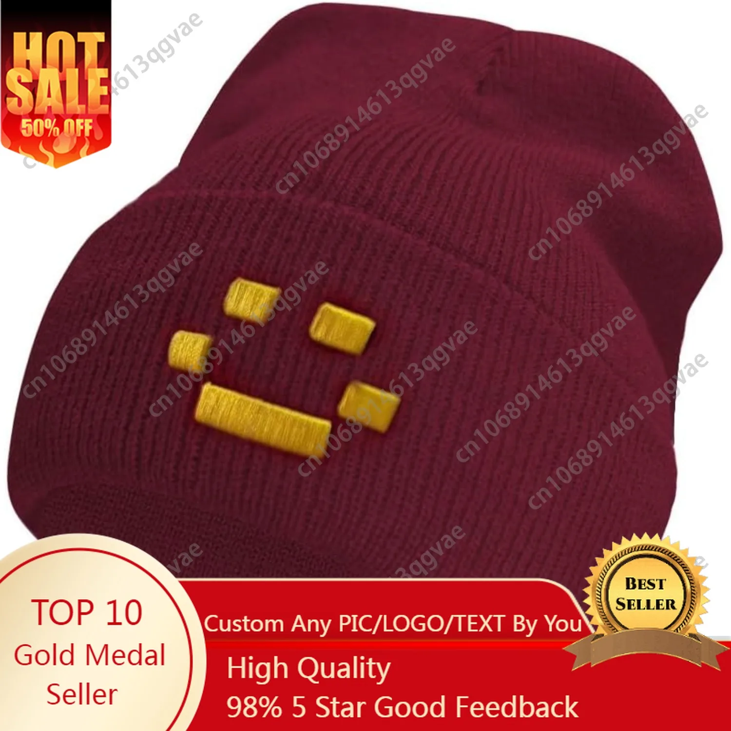 

Cute Game Beanie Embroidery Warm Hat Sweater Knitted Hip Hop Hats Outdoor Cap for Boys Girls
