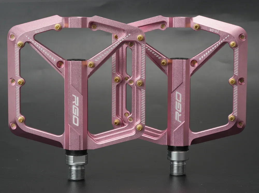 RGO PD04 CNC Aluminium-Legierung Fahrradpedale 3-teilig mit Kugellager Geschmierte Pedale für Mountainbikes und Rennräder – Detail 15