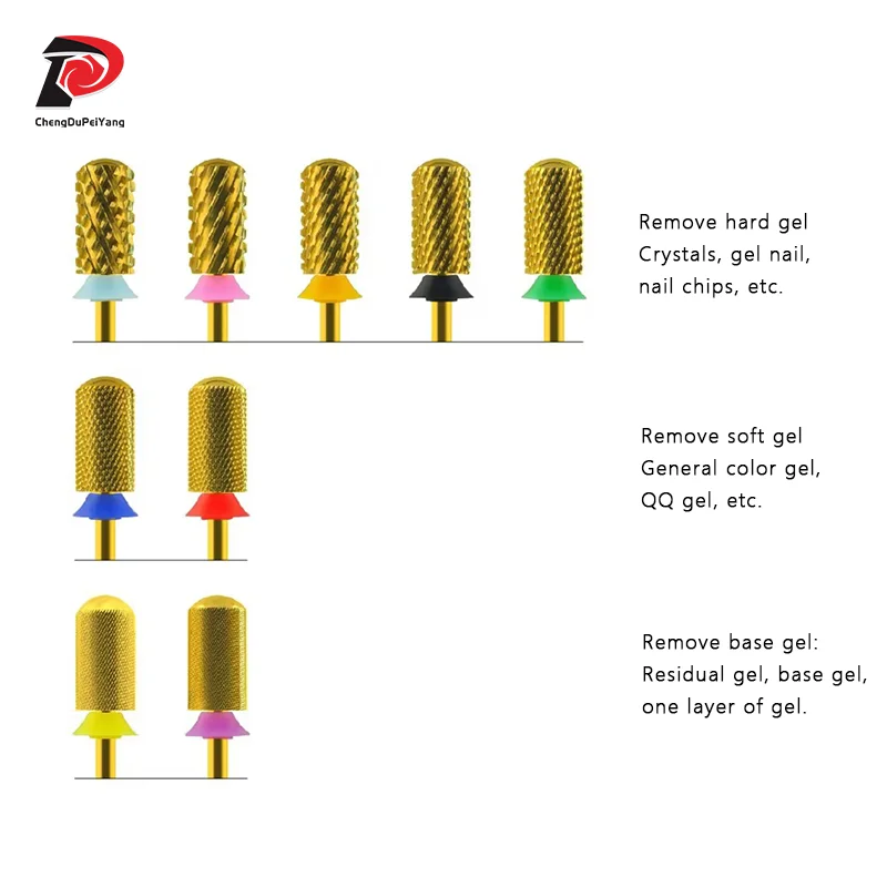 Punte lisce a botte grande da 6.6mm rimuovi accessori per unghie per trapano per unghie in Gel