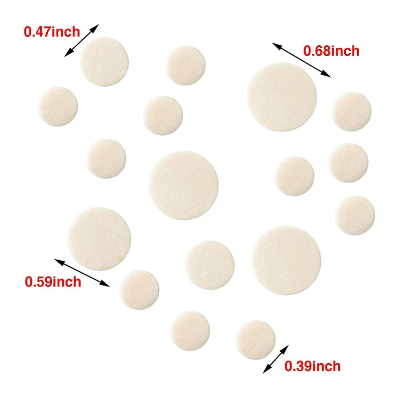 HOTB72A 27 Pcs Clarinet Instrument Accessory Replacement Kit, Include 10 Neck Connection Cork And 17 Woodwind Instrument Pads