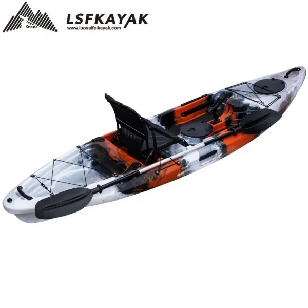 2024 Popular 10ft 3M One Person Single Seating Plastic PE Fishing Kayak Boat New With Accessory