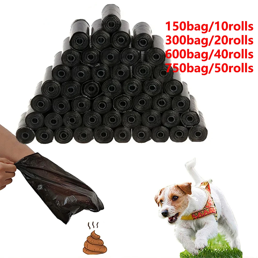 10/20/40/50 Rolls Dog Poop Bag Portable Pet Waste Bag Refill RollsThickened Leak Proof Pet Garbage Bags Pet Cleaning Supplies